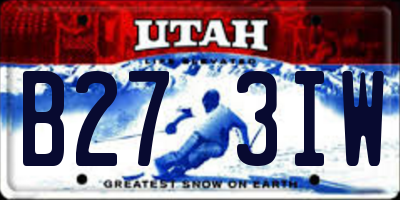 UT license plate B273IW