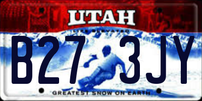 UT license plate B273JY
