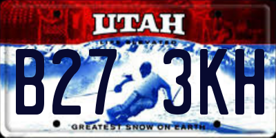 UT license plate B273KH
