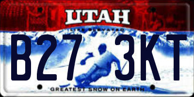 UT license plate B273KT