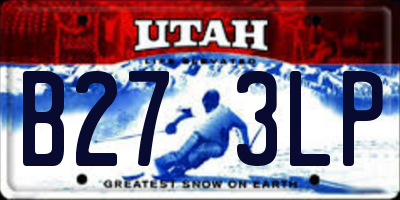 UT license plate B273LP