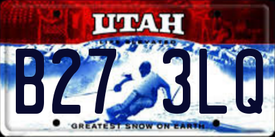UT license plate B273LQ