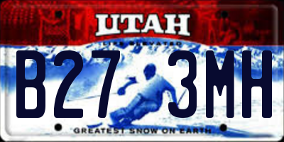 UT license plate B273MH