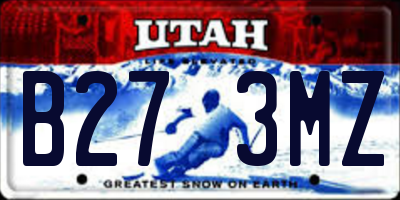 UT license plate B273MZ