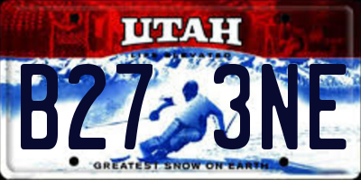 UT license plate B273NE