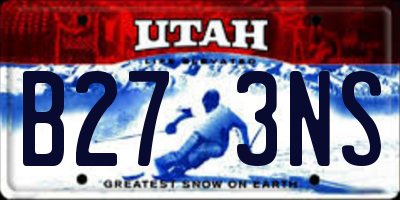 UT license plate B273NS
