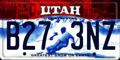 UT license plate B273NZ
