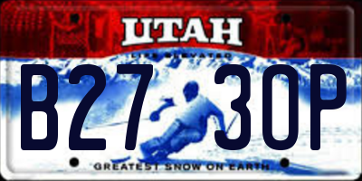 UT license plate B273OP