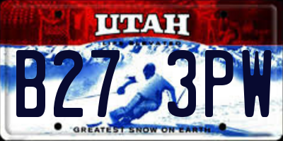 UT license plate B273PW