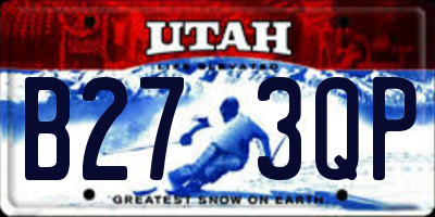 UT license plate B273QP