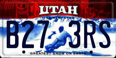 UT license plate B273RS