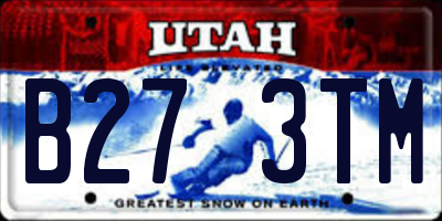 UT license plate B273TM