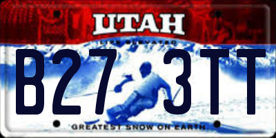 UT license plate B273TT
