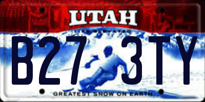 UT license plate B273TY