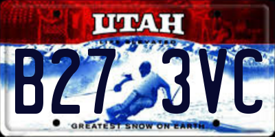 UT license plate B273VC