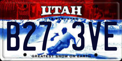 UT license plate B273VE
