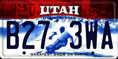 UT license plate B273WA