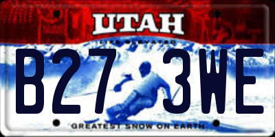 UT license plate B273WE