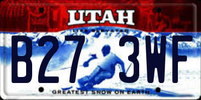 UT license plate B273WF