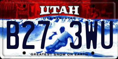 UT license plate B273WU