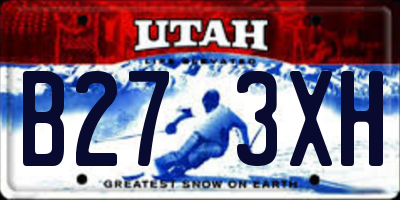 UT license plate B273XH