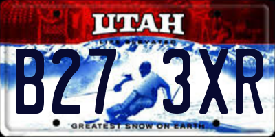 UT license plate B273XR