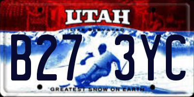 UT license plate B273YC