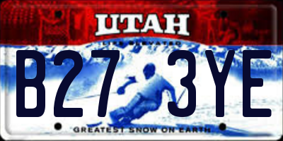 UT license plate B273YE