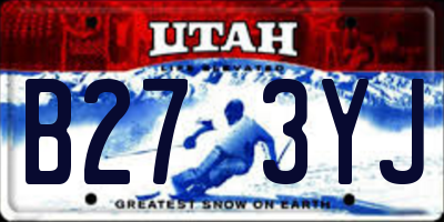 UT license plate B273YJ