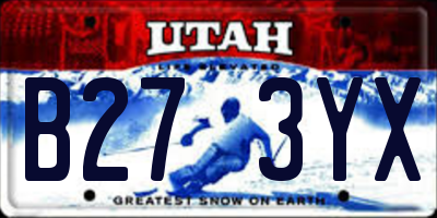UT license plate B273YX