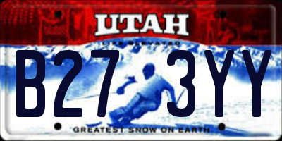 UT license plate B273YY