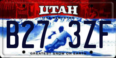 UT license plate B273ZF