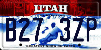 UT license plate B273ZP