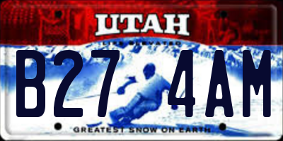 UT license plate B274AM
