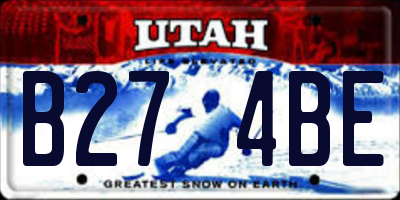 UT license plate B274BE