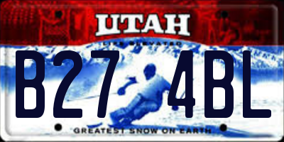 UT license plate B274BL