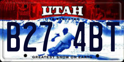 UT license plate B274BT