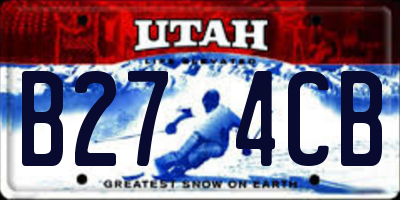 UT license plate B274CB