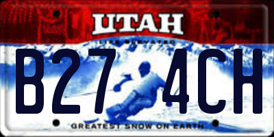 UT license plate B274CH