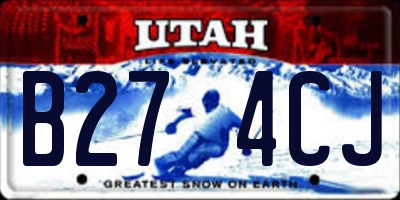 UT license plate B274CJ