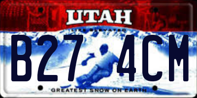 UT license plate B274CM