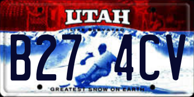 UT license plate B274CV