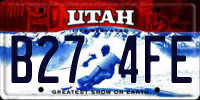 UT license plate B274FE
