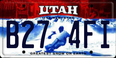 UT license plate B274FI