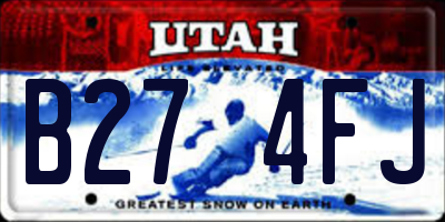 UT license plate B274FJ
