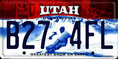 UT license plate B274FL