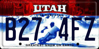 UT license plate B274FZ