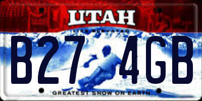 UT license plate B274GB