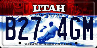 UT license plate B274GM