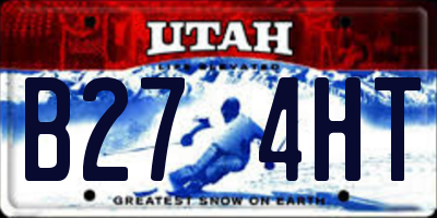 UT license plate B274HT
